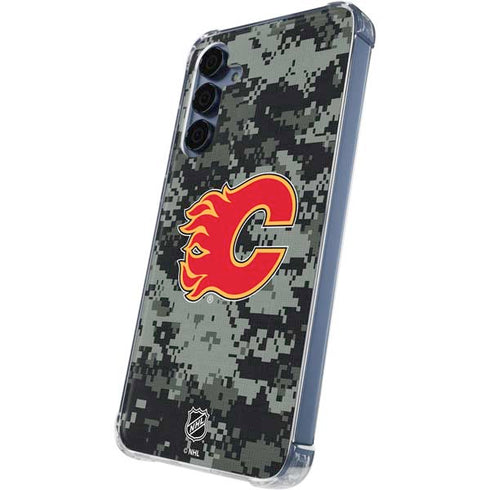 NHL Calgary Flames Camo Galaxy A35 5G Clear Case